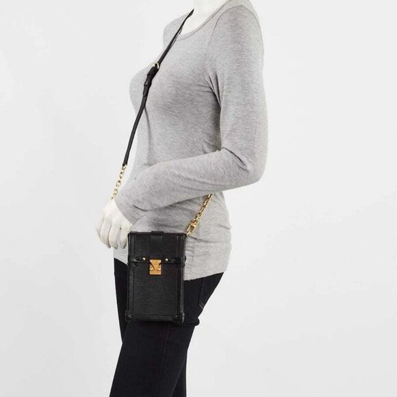 Louis Vuitton Black Epi Leather Vertical Trunk Pochette Bag - Picture 2 of 11